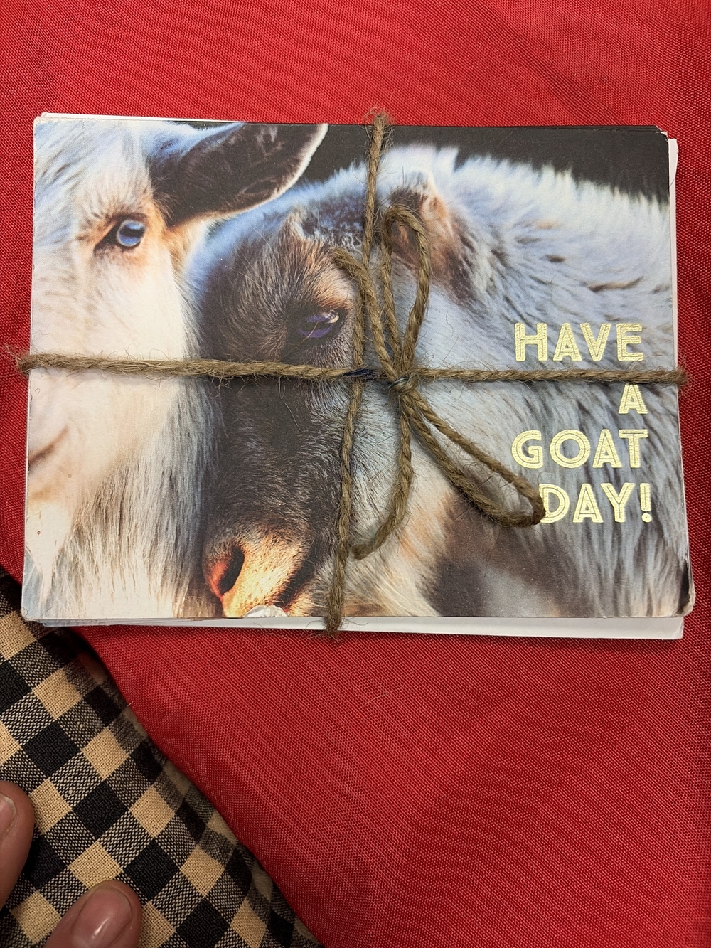 Have a Goat Day! Greeting Card Set - Cream & Brown Design